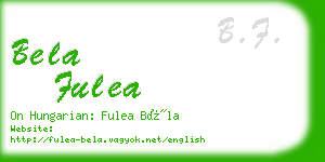 bela fulea business card